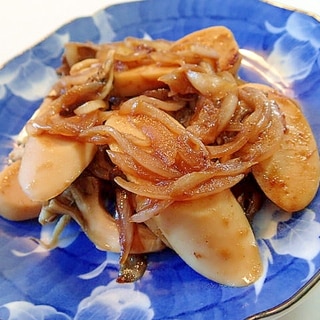 焼き肉のたれで　魚ニソ・舞茸・玉ねぎ炒め